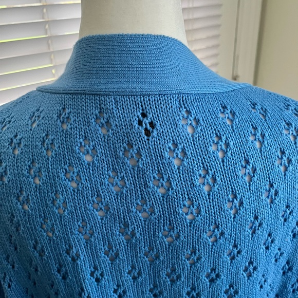 GRACE ELEMENTS PRE-LOVED BABY BLUE SHORT SLEEVES KNIT SHRUG - Picture 11 of 13